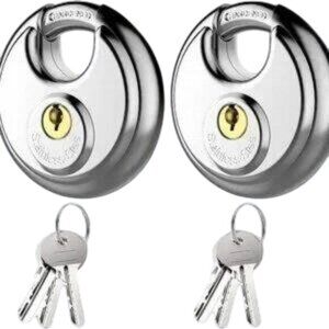 2 Puroma Heavy Duty Stainless Steel Keyed Padlocks